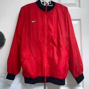 Red Nike windbreaker
